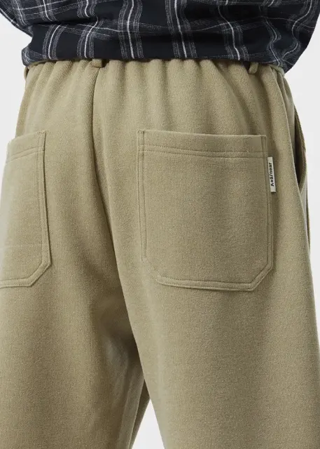 Mens Classic Fleece Casual Pants Relaxed Fit Khaki