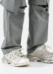 Mens Utility Convertible Hiking Pants Quick Dry Zip Off Travel Safari Pants Loose Fit Mid Grey