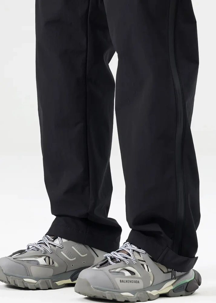 Mens Utility Hiking Pants Convertible Zip Off Fishing Motor Safari Travel Relaxed Fit Black
