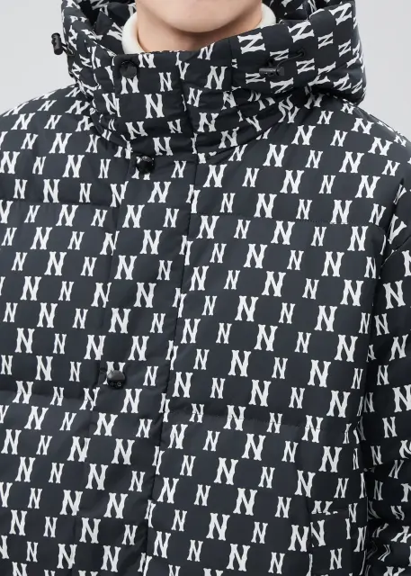 Men Puffer Down Jacket with Hood for Winter Black