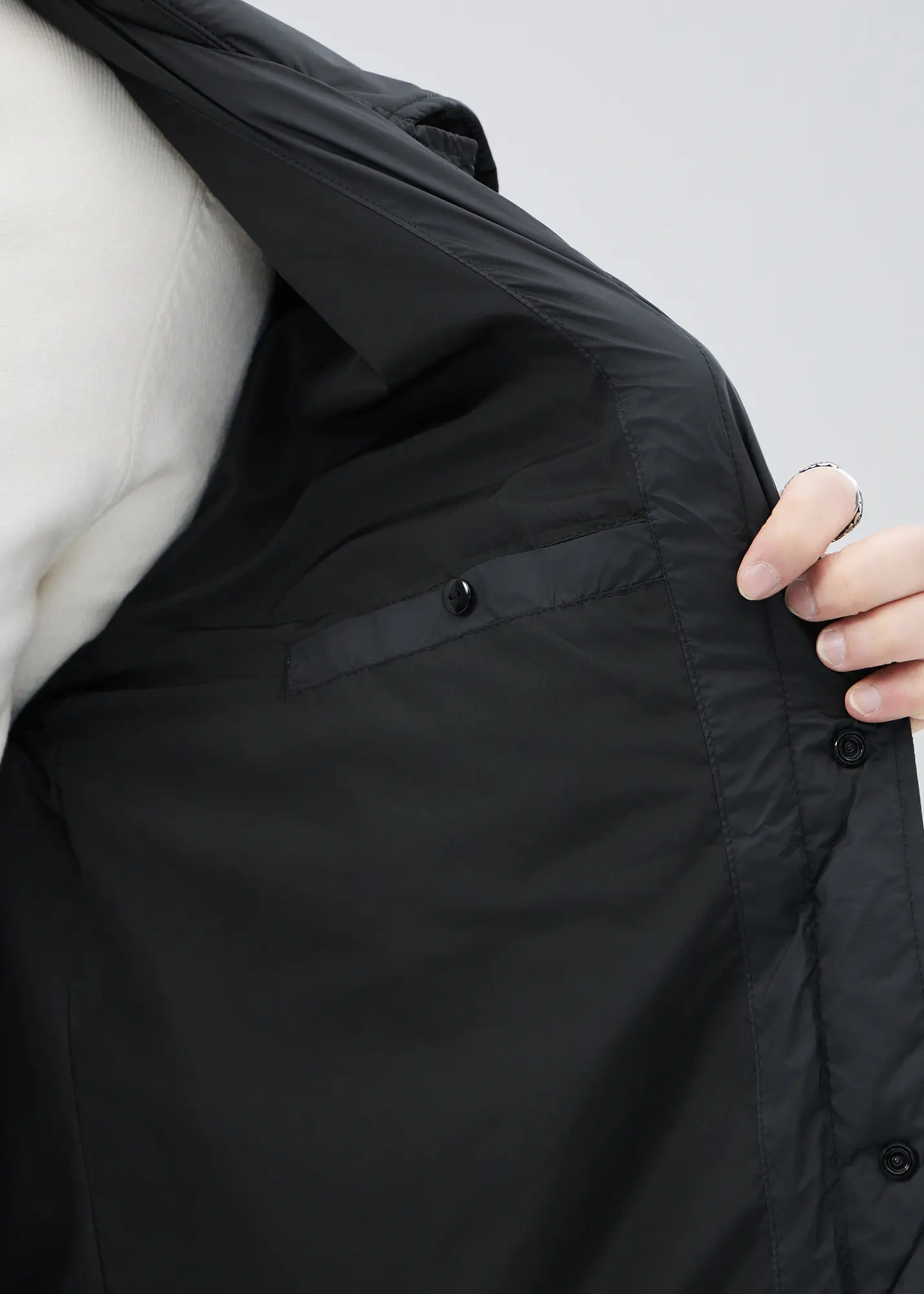 Men Rhombus Down Quilted Puffer Jacket Black