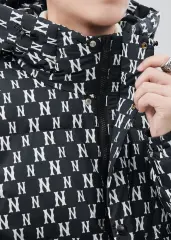 Men Puffer Down Jacket with Hood for Winter Black