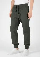 Men's Slim-Fit Chino Joggers - Army Green