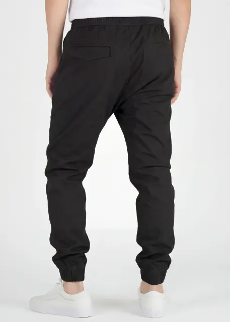 Men's Slim-Fit Chino Joggers - Black
