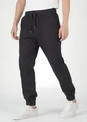 Men's Slim-Fit Chino Joggers - Black