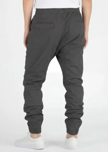 Men's Slim-Fit Chino Joggers - Dark Grey
