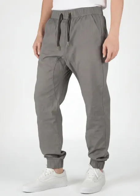 Men's Slim-Fit Chino Joggers - Mid Grey