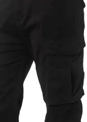 Men's Slim-Fit Cargo Pants - Jet Black