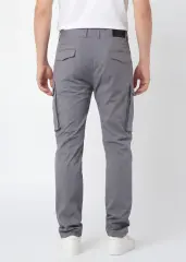 Men's Slim-Fit Cargo Pants - Mid Grey