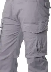 Men's Slim-Fit Cargo Pants - Mid Grey
