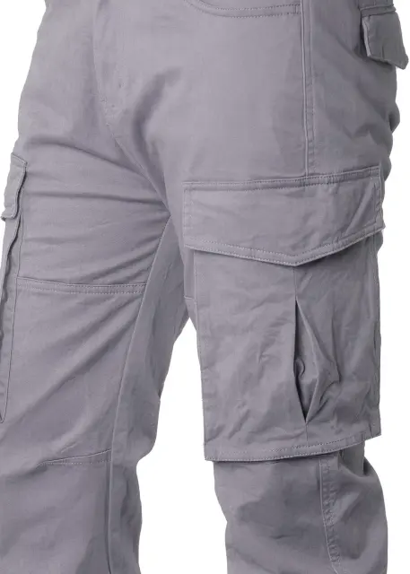Men's Slim-Fit Cargo Pants - Mid Grey