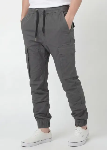 Men's Slim-Fit Cargo Joggers - Dark Grey