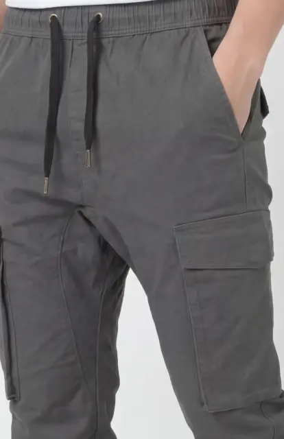Men's Slim-Fit Cargo Joggers - Dark Grey