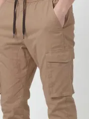 Men's Slim-Fit Cargo Joggers - Dark Khaki