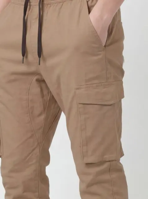 Men's Slim-Fit Cargo Joggers - Dark Khaki