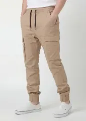 Men's Slim-Fit Cargo Joggers - Khaki
