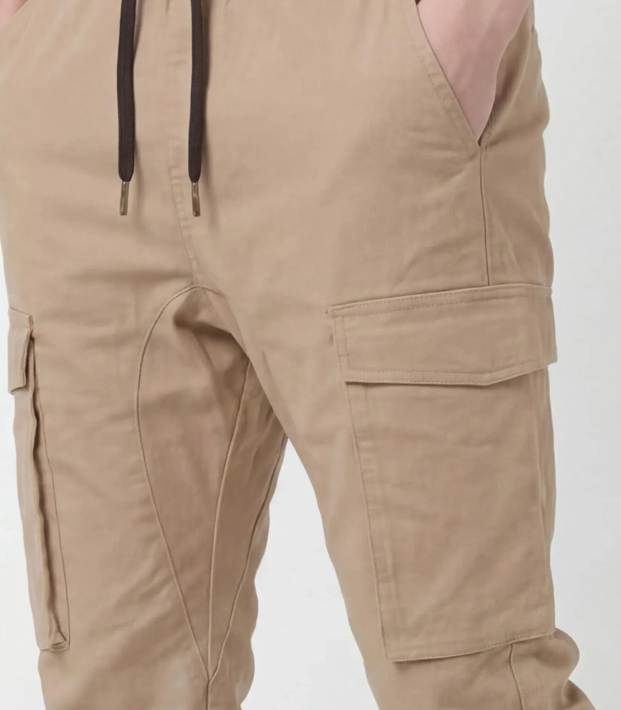 Men's Slim-Fit Cargo Joggers - Khaki