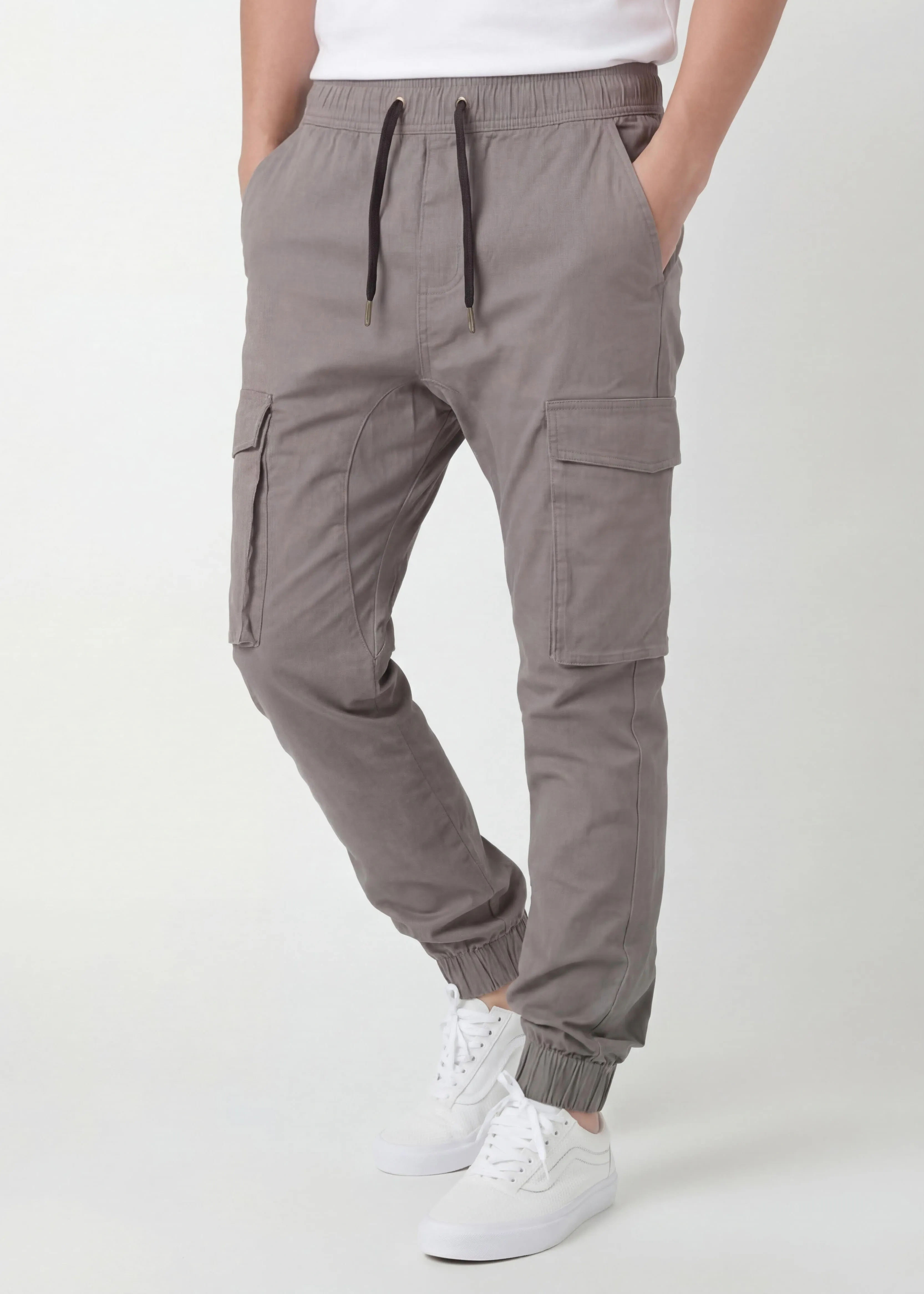 Men's Slim-Fit Cargo Joggers - Mid Grey