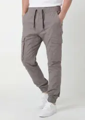 Men's Slim-Fit Cargo Joggers - Mid Grey