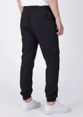 Men Cargo Joggers Athletic Pants Black