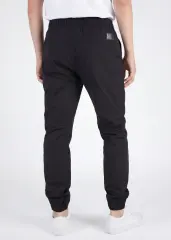 Man Lightweight Jogger Pants Slim Fit Black