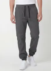 Men Joggers with Pockets Slim Fit Athletic Pants Dark Grey