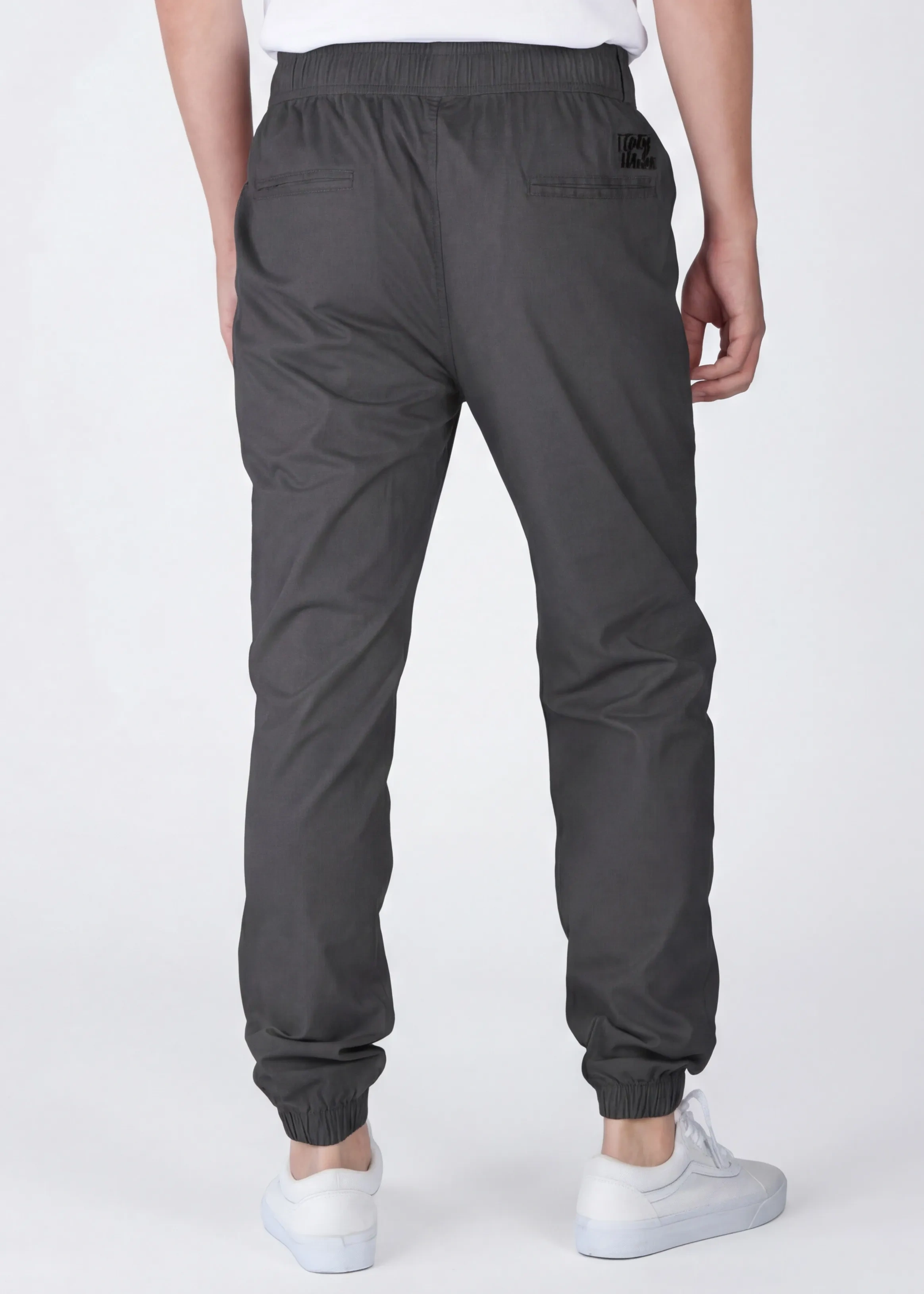 Men Joggers with Pockets Slim Fit Athletic Pants Dark Grey