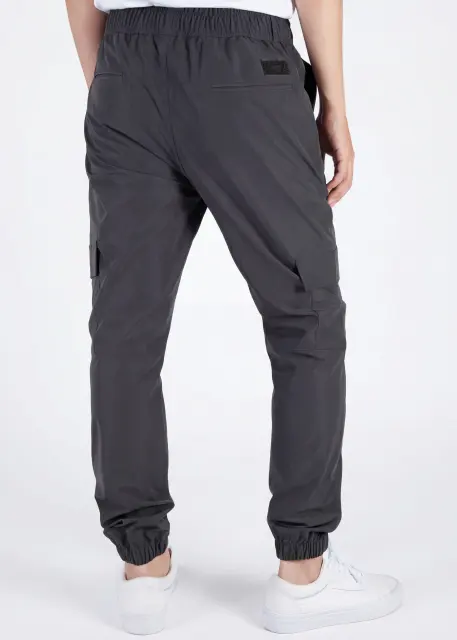 Man Lightweight Cargo Jogger Pants Slim Fit Dark Grey