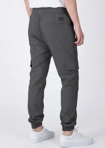 Men Cargo Joggers Athletic Pants Dark Grey