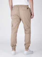 Men Cargo Joggers Athletic Pants Khaki