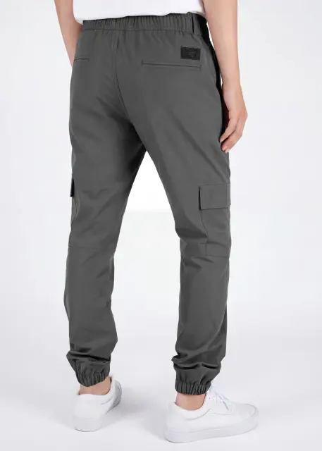 Man Lightweight Cargo Jogger Pants Slim Fit Mid Grey