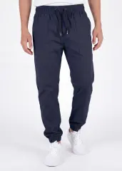 Man Lightweight Jogger Pants Slim Fit Navy Blue