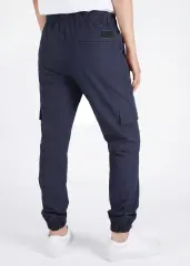 Man Lightweight Cargo Jogger Pants Slim Fit Navy Blue