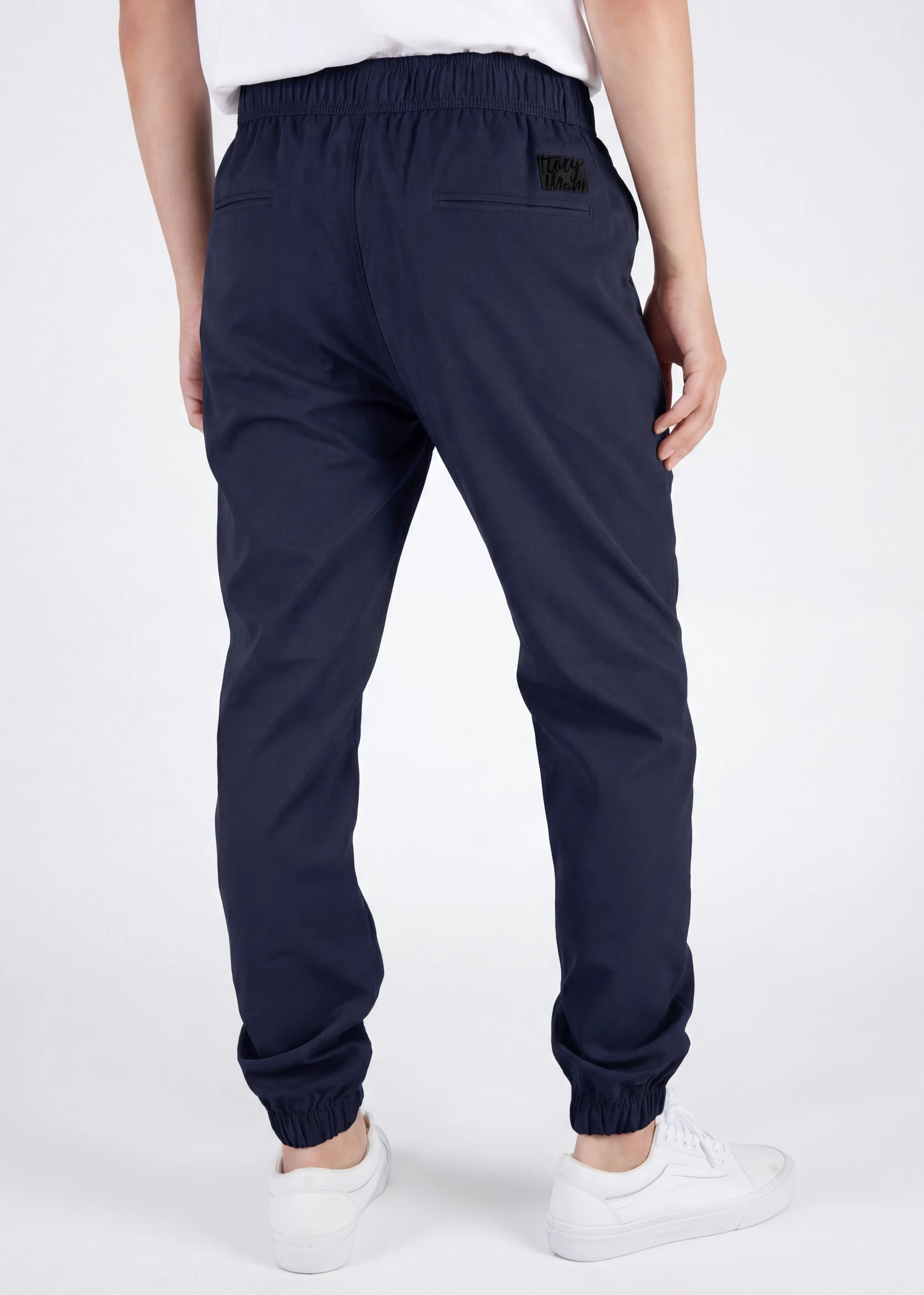 Man Lightweight Jogger Pants Slim Fit Navy Blue