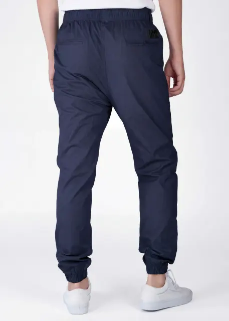 Men Joggers with Pockets Slim Fit Athletic Pants Navy Blue