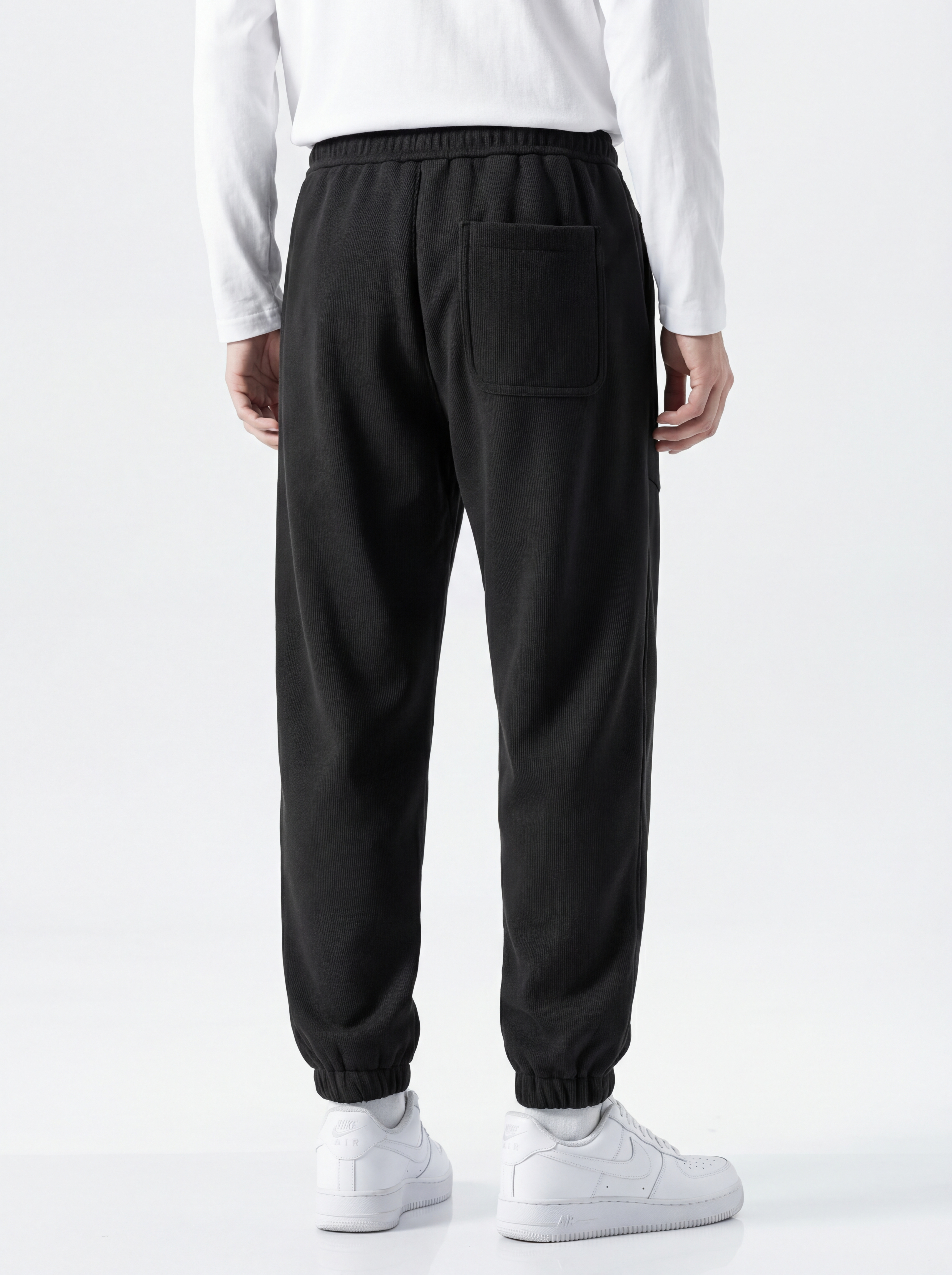 Mens Fleece Lined Sweatpants Winter Warm Running Outdoor Jogger Pants Regular Fit Black