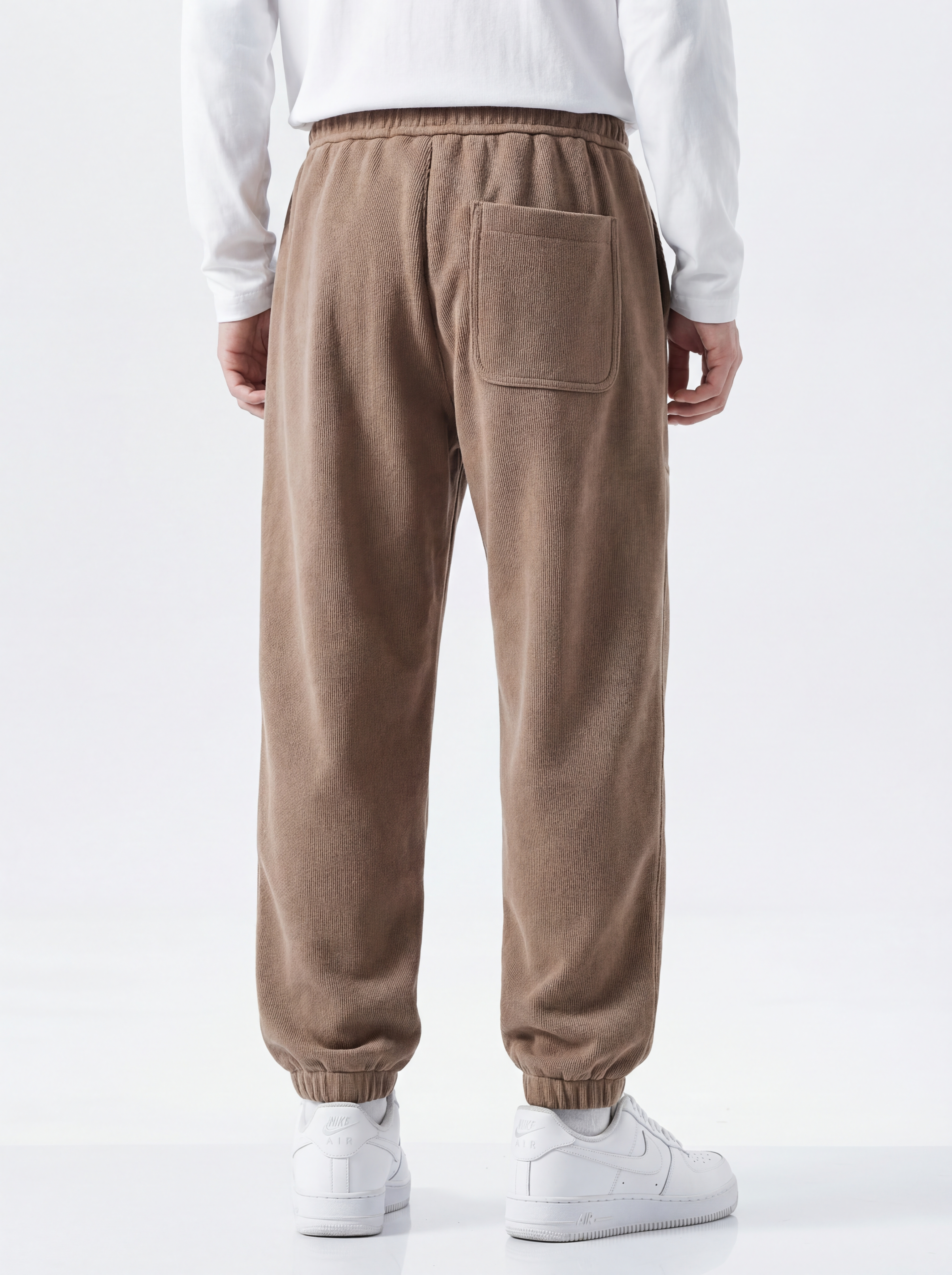 Mens Fleece Lined Sweatpants Winter Warm Running Outdoor Jogger Pants Regular Fit Khaki