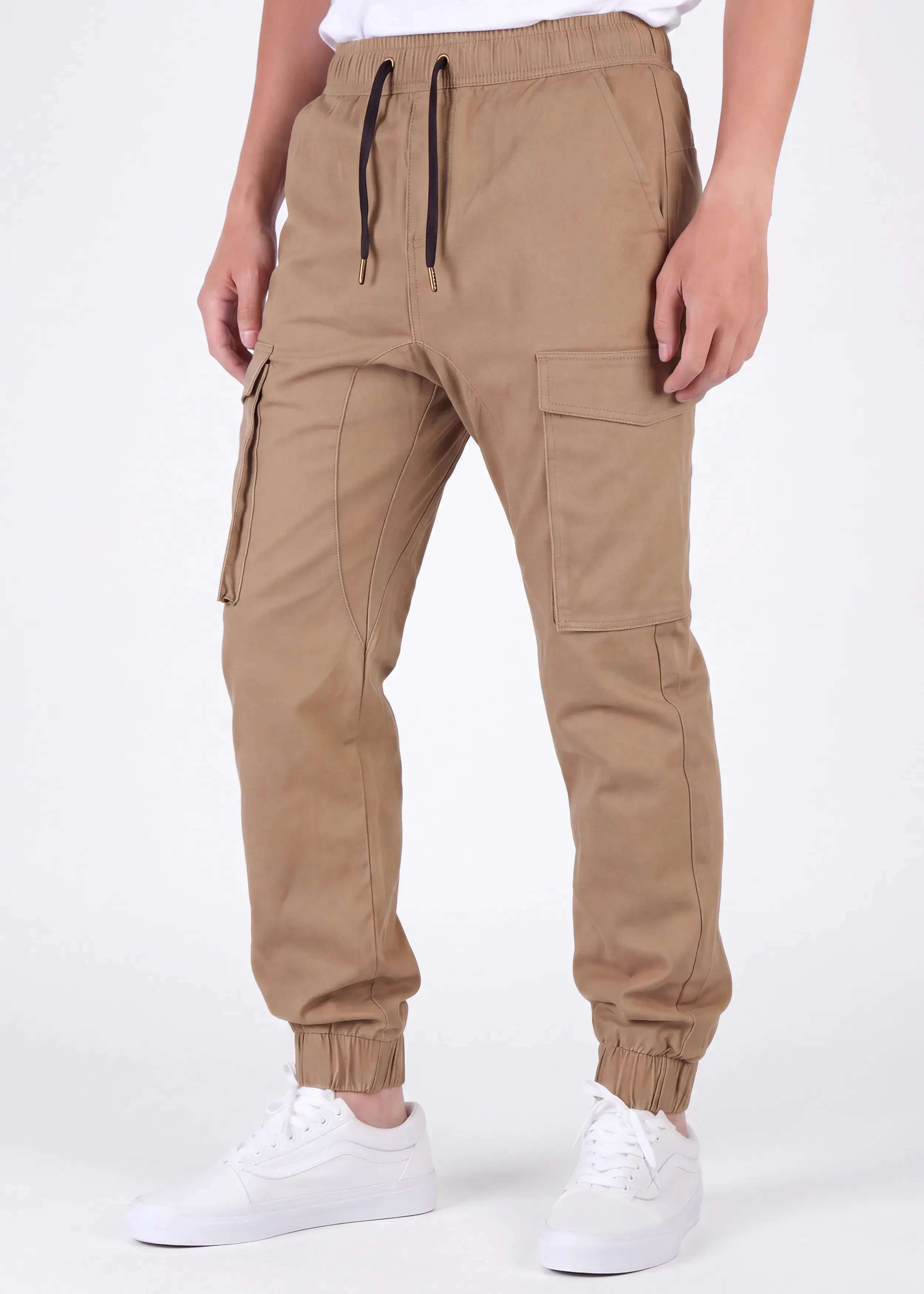 Men's Slim-Fit Cargo Joggers - Dark Khaki