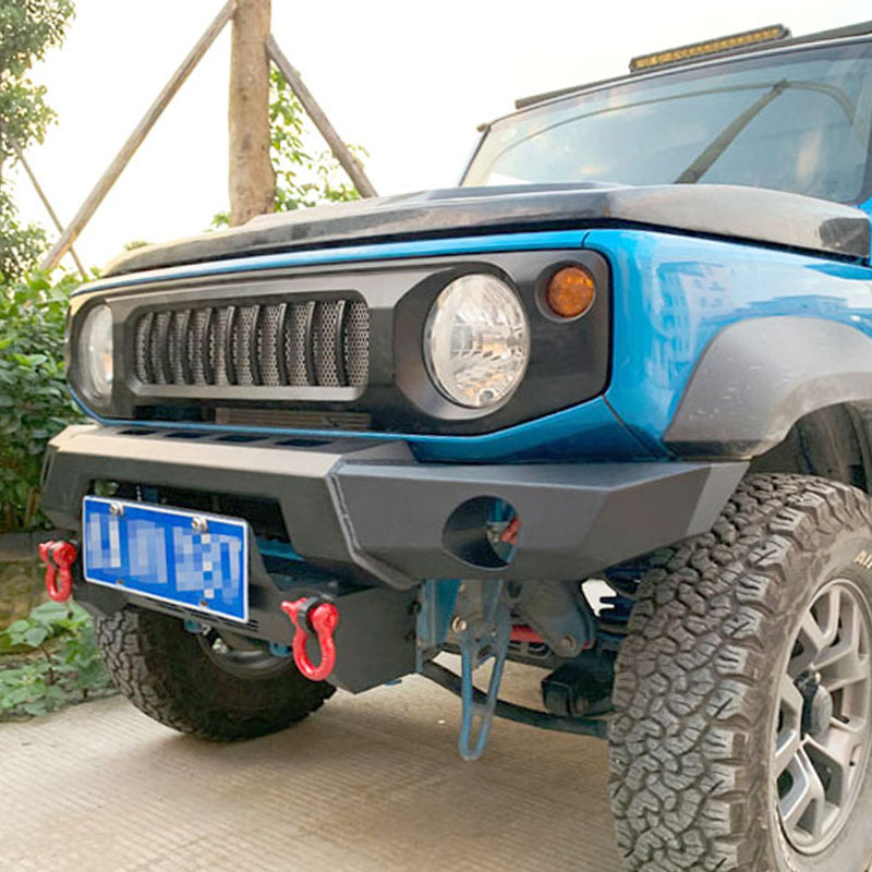 Front Bumper C Steel/Aluminium with Winch mount for Jimny JB74W JB64W JB74 JB64 2018+
