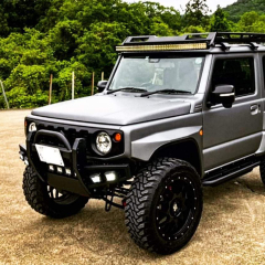 Assemble Front Bumper E NO winch mount with 8 LEDs for Jimny JB74W JB64W JB74 JB64 2018+