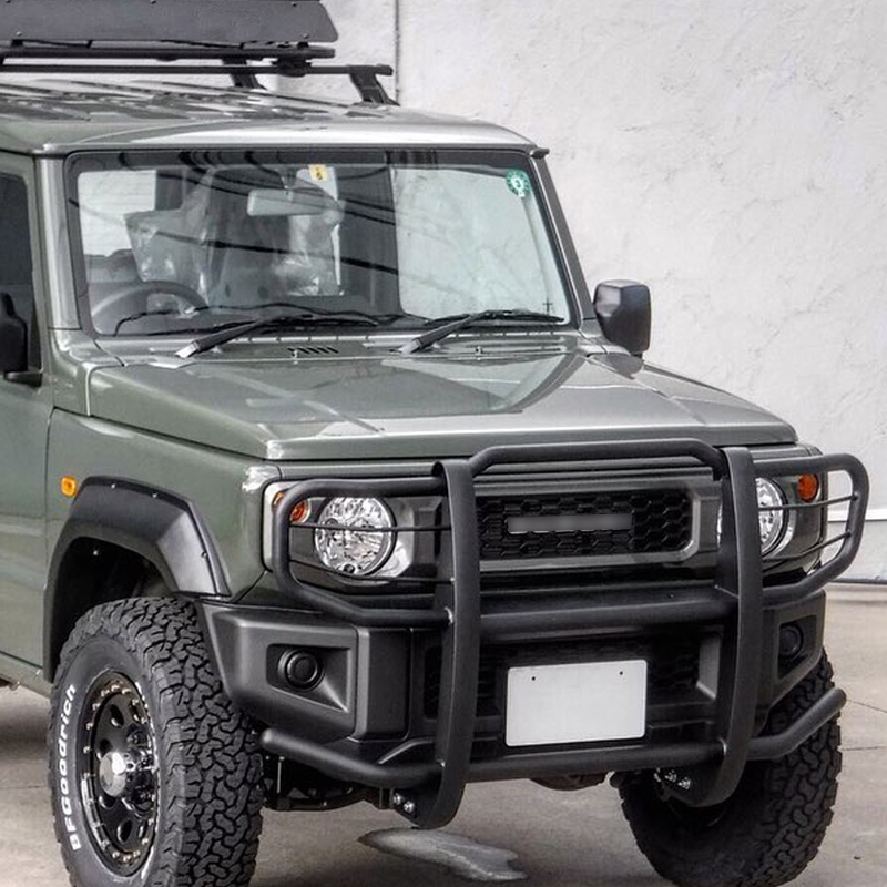 Big Bull Bar H NO winch mount black-carbon steel for Jimny JB74W JB64W JB74 JB64 2018+