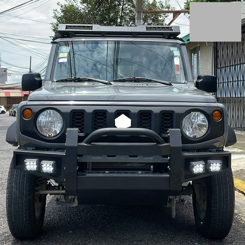 Assemble Front Bumper E NO winch mount with 8 LEDs for Jimny JB74W JB64W JB74 JB64 2018+