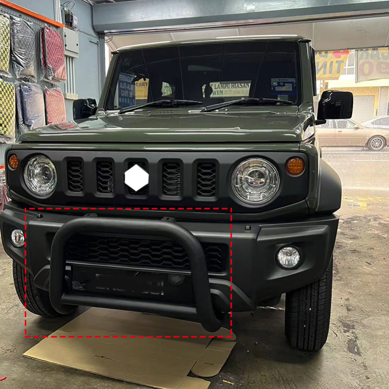 Small Bull Bar - F NO winch mount Black-Steel for Jimny JB74W JB64W JB74 JB64 2018+