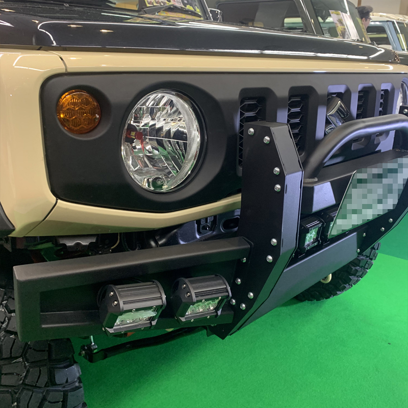 Assemble Front Bumper E NO winch mount with 8 LEDs for Jimny JB74W JB64W JB74 JB64 2018+