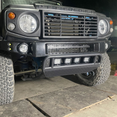 Lighting frame/guard plate for plastic narrow body front bar Including 4 LED(18W*4PCS) spotlights+Relay cable Materialiron for Jimny JB74W JB64W JB74 JB64 2018+
