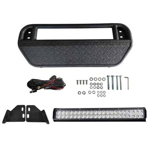 Lighting frame/guard plate for plastic narrow body front bar Including 126W*1PCS spotlights+Relay cable Materialiron for Jimny JB74W JB64W JB74 JB64 2018+