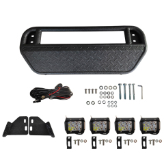Lighting frame/guard plate for plastic narrow body front bar Including 4 LED(18W*4PCS) spotlights+Relay cable Materialiron for Jimny JB74W JB64W JB74 JB64 2018+