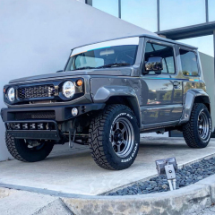 Plastic narrow body front bar Iron guard board with 4 LED small lights(white light) for Jimny JB74W JB64W JB74 JB64 2018+