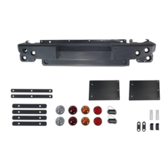 Defender style Rear Bumper -Black Aluminum materials Including lamp and mudguard for Jimny JB74W JB64W JB74 JB64 2018+