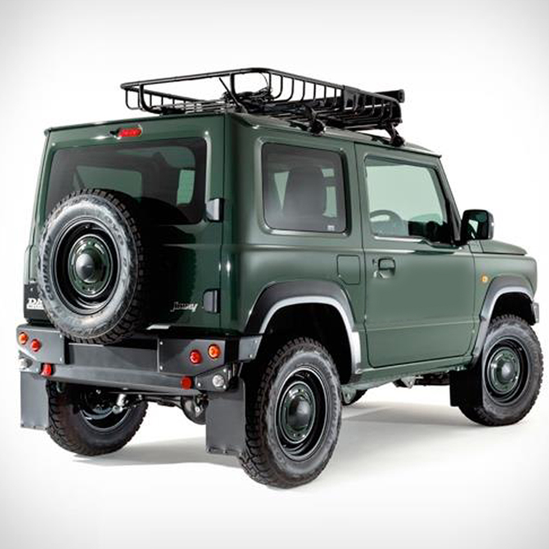 Defender style Rear Bumper -Black Aluminum materials Including lamp and mudguard for Jimny JB74W JB64W JB74 JB64 2018+